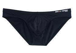 Mendove Men's Nylon Solid Contour Pouch Bikini Swimsuit Size X-Large Black von Mendove