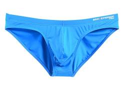 Mendove Men's Nylon Solid Contour Pouch Bikini Swimsuit Size X-Large Blue von Mendove