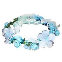 Mengloo 1 x Blumen-Haarband für Frauen, Girlande, verstellbares Blumen-Zubehör für Hochzeit, Party, Fotografie, Urlaub. von Mengloo