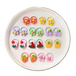 10/20 Teile/satz Baby Mädchen Niedlichen Cartoon Blume Daumen Ring Gummibänder Kinder Süße Haarbänder Kind Haar Zubehör (Color : 05-20 Pcs) von Mengsiy