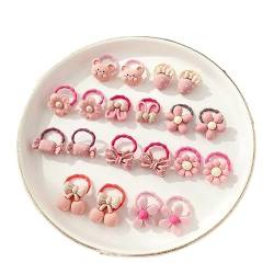 10/20 Teile/satz Baby Mädchen Niedlichen Cartoon Blume Daumen Ring Gummibänder Kinder Süße Haarbänder Kind Haar Zubehör (Color : N-20 Pcs) von Mengsiy