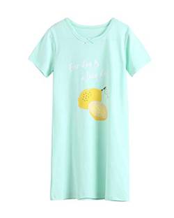 Mengyu Kinder Mädchen Nachthemd Kurzarm Rundkragen Drucken Sommer Grün / 165 von Mengyu