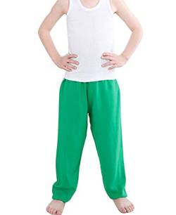 Mengyu Pure Farbe Anti-Moskito Lange Schlafanzug Hosen Sommer Kinder Casual Hosen Grün 140 von Mengyu
