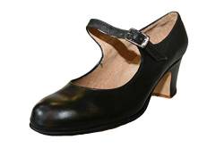 Flamenco Schuhe Damen Leder mit Nägeln Herren, Schwarz (schwarz), 38.5 EU von Menkes S.A