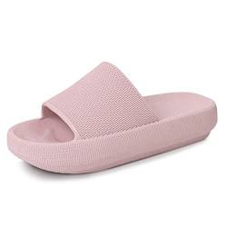 Menore Damen/Herren Hausschuhe Slip On Pantoffeln rutschfeste Badschuhe Indoor Outdoor Weiche Schaumsohle-Pink-35/36 EU von Menore