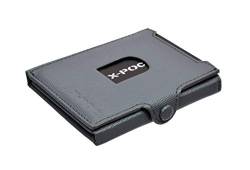 Menzo X-POC Kreditkartenetui aus echten Leder, RFID-Schutz, viele Farben, Kartenetui, Geldklammer (grau) von Menzo