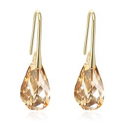 Ohrringe Gold Damen Ohrringe Silber 925 hängend Ohrringe Kristallen Dangle Teardrop Ohrringe silber für Frauen von Meow Star
