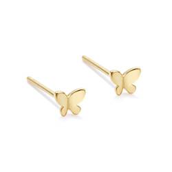 Winzige Schmetterling Ohrringe Sterling Silber minimalistischen Schmetterling Ohrstecker Mini zierliche kleine Ohrringe für Frauen Mädchen (gold) von Meow Star