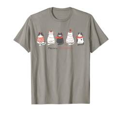 Lustige Weihnachtskatzen – passende Familien-Schlafanzug, Katzenmotiv T-Shirt von Meowy Shirt - Catmas Cat Christmas Tree Xmas Gift