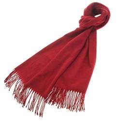 Meranu Damen Schal Pashmina London warm weich einfarbig - Baumwolle/Acryl - 160x60cm – xl (Rot Bordeaux) von Meranu