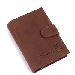 Mercano Premium Vintage Echtleder Herren Slim-Wallet Hell-Braun mit RFID-Schutz I inkl. Geschenkbox, Portemonnaie für Männer mit Kartenfächern und Münzfach, Geldbörse Brieftasche Geldtasche von Mercano