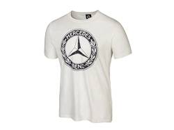 Mercedes-Benz Caballero T-Shirt Classic, Baumwolle, Weiß / Eierschalenfarben, L von Mercedes-Benz