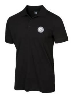 Mercedes-Benz Classic Herren-Poloshirt mit französischen Ärmeln, Schwarz , XXL von Mercedes-Benz