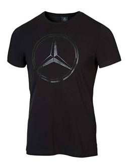 Mercedes-Benz Collection T-Shirt Herren mit Rundhalsausschnitt und 3D Mercedes-Stern Druck | schwarz von Mercedes-Benz