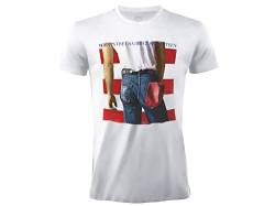 Bruce Springsteen Born in USA Offizielles T-Shirt Rock White Cotton Unisex Adult Boy (M) von Merch Traffic