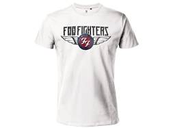 FOO Fighters Offizielles T-Shirt Logo Band Rockmusik Weiße Baumwolle Unisex Erwachsene Junge (M) von Merch Traffic