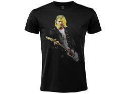 Merch Traffic T-Shirt Kurt Cobain T-Shirt Rock Nirvana Offiziell Schwarz Baumwolle Unisex Erwachsene Junge von Merch Traffic