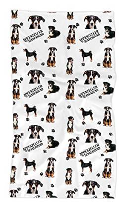 Merchandise for Fans Multifunktionstuch | Schlauchschal | Bandana | Halstuch Fotodruck Damen, Herren, Kinder | Motiv: Appenzeller Sennenhund 01 von Merchandise for Fans