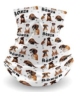 Merchandise for Fans Multifunktionstuch | Schlauchschal | Bandana | Halstuch Fotodruck Damen, Herren, Kinder | Motiv: Deutscher Boxer Hund 03 von Merchandise for Fans