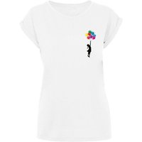 Merchcode Kurzarmshirt Merchcode Damen Ladies Girl Floating Away T-Shirt (1-tlg) von Merchcode