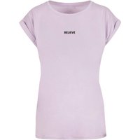 Merchcode T-Shirt Merchcode Damen Ladies Believe Front Extended Shoulder Tee (1-tlg) von Merchcode