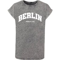 Merchcode T-Shirt Merchcode Damen Ladies Berlin Wording - Acid Washed T-Shirt (1-tlg) von Merchcode