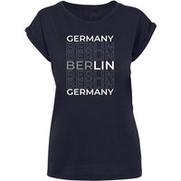 Merchcode T-Shirt Merchcode Damen Ladies Berlin X Extended Shoulder Tee (1-tlg) von Merchcode