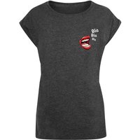 Merchcode T-Shirt Merchcode Damen Ladies Bla Bla Bla Comic Extended Shoulder Tee (1-tlg) von Merchcode