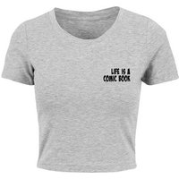 Merchcode T-Shirt Merchcode Damen Ladies Book Comic Cropped Tee (1-tlg) von Merchcode