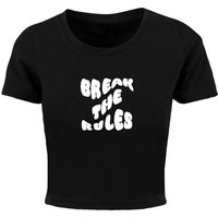 Merchcode T-Shirt Merchcode Damen Ladies Break The Rules Cropped Tee (1-tlg) von Merchcode
