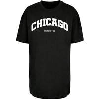 Merchcode T-Shirt Merchcode Damen Ladies Chicago Wording - Oversized Boyfriend Tee (1-tlg) von Merchcode