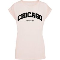 Merchcode T-Shirt Merchcode Damen Ladies Chicago Wording - T-Shirt (1-tlg) von Merchcode