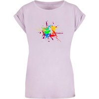 Merchcode T-Shirt Merchcode Damen Ladies Color Splash Player Extended Shoulder Tee (1-tlg) von Merchcode