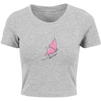 Merchcode T-Shirt Merchcode Damen Ladies Fly High Cropped Tee (1-tlg) von Merchcode