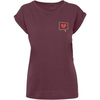 Merchcode T-Shirt Merchcode Damen Ladies Heartbreak X Extended Shoulder Tee (1-tlg) von Merchcode