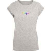Merchcode T-Shirt Merchcode Damen Ladies Hope Rainbow Extended Shoulder Tee (1-tlg) von Merchcode
