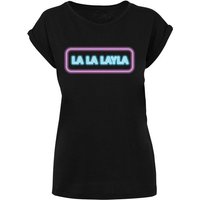 Merchcode T-Shirt Merchcode Damen Ladies LA LA LAYLA T-Shirt (1-tlg) von Merchcode