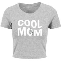 Merchcode T-Shirt Merchcode Damen Ladies Mothers Day - Cool mom Cropped Tee (1-tlg) von Merchcode