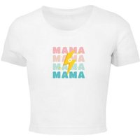 Merchcode T-Shirt Merchcode Damen Ladies Mothers Day - Mama Cropped Tee (1-tlg) von Merchcode