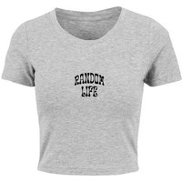 Merchcode T-Shirt Merchcode Damen Ladies Random Life Cropped Tee (1-tlg) von Merchcode