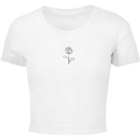 Merchcode T-Shirt Merchcode Damen Ladies Rose Cropped Tee (1-tlg) von Merchcode