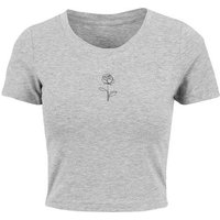 Merchcode T-Shirt Merchcode Damen Ladies Rose Cropped Tee (1-tlg) von Merchcode