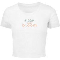 Merchcode T-Shirt Merchcode Damen Ladies Spring - Bloom baby Cropped Tee (1-tlg) von Merchcode