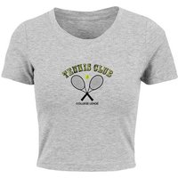 Merchcode T-Shirt Merchcode Damen Ladies Tennis Club Cropped Tee (1-tlg) von Merchcode