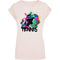 Merchcode T-Shirt Merchcode Damen Ladies Tennis Love, Sweat - T-Shirt (1-tlg) von Merchcode