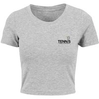 Merchcode T-Shirt Merchcode Damen Ladies Tennis Racket Cropped Tee (1-tlg) von Merchcode
