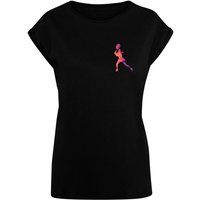Merchcode T-Shirt Merchcode Damen Ladies Tennis Woman Silhouette - T-Shirt (1-tlg) von Merchcode