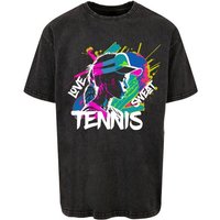 Merchcode T-Shirt Merchcode Herren Tennis Love, Sweat - Acid Washed Oversize Tee (1-tlg) von Merchcode