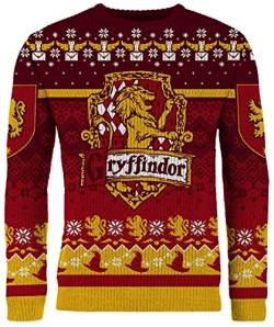 Harry Potter Gryffindor Weihnachtspullover für Damen und Herren Geschenk, Mehrfarbig, XS von Merchoid