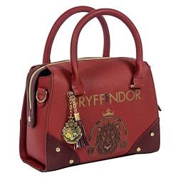 Harry Potter: Damen Premium Gryffindor Mehrzweck-Handtasche, PU-Leder, Rot / Gold, Rot, Gold, Einheitsgröße von Merchoid